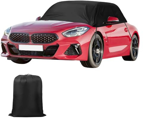 Bilöverdrag ersättning för BMW Z3/Z4, vattentät halvgarage 420D Oxford med remmar, halvskydd bilöverdrag bilpresenning, allväder vindtät UV-beständigt regn sol dammskydd (för BMW Z4 2003–2008)