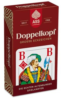 ASS Altenburger Doppelkopf große Eckzeichen, französisches Bild, 55 Blatt | u.a. für Senioren gut lesbar durch größere Karten und Zeichen