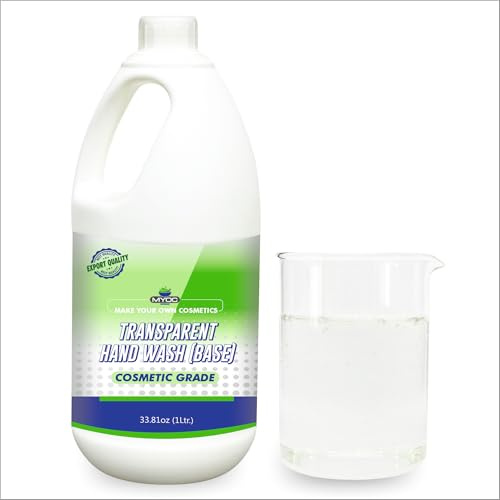 MYOC Transparent Hand Wash Base | Cosmetic Grade Sulphate-Free Base for DIY Liquid Handwash Formulations | Ready-to-Use Concentrate for Custom Hand Cleansers – 1 Litre (33.81 fl oz)