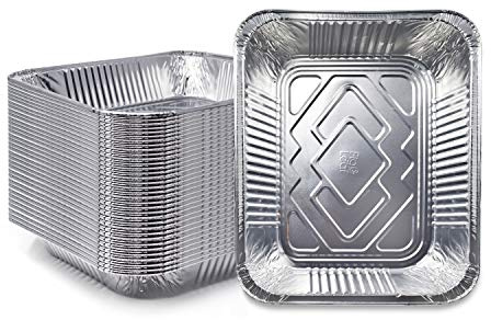 (30 Pack) Premium Lasagna Pans 14 x 10 x 3” Heavy Duty l Disposable Aluminum Foil for Roasting Turkey, Baking, or Cooking