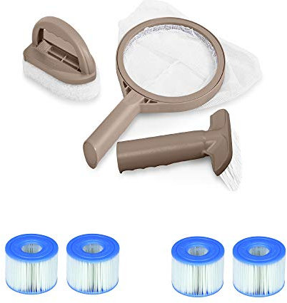 Intex PureSpa Hot Tub Maintenance Kit & Intex Type S1 Filter Cartridges (2 Pack)