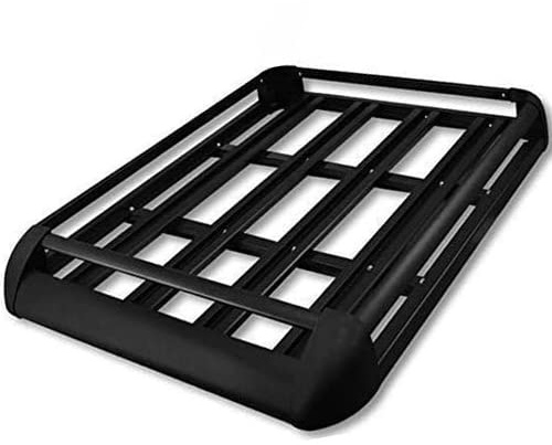 Clicksuperstore Black Aluminium Roof Rack Basket Tray Luggage Cargo Carrier with Bars 3 Limited Edition (Medium (50 x 38))