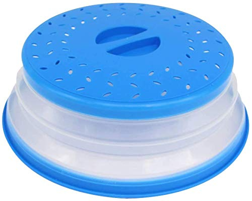 Planet Food | Microwave Plate Cover | Blue | Microwave and Heat Resistant | Space Saving Design | Perforations for Steam | Spill and Splash Proof