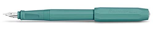 Kaweco PERKEO Füllhalter Breezy Teal I Füllfederhalter für Tintenpatronen Schulfüller in Türkis I Anfänger Füller mit ergonomischem Griffstück zum bequemen Schreiben 16 cm I Federbreite: M (Medium)