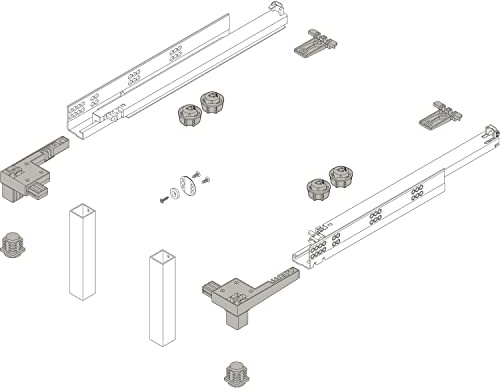 Blum Space-Step Sockelbeschlag Set Tragkraft 150 kg 410mm Kunststoff/Stahl grau