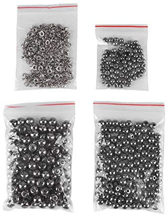 Jenngaoo Taglie Miste Rivetti Bottone 6mm 8mm 10mm, Perle Rotonde Borchie Pelle per Borsa Artigianale Scarpe Jeans Decorazione(8mm)
