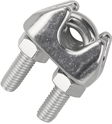 DERING Drahtseilklemme 10 mm Edelstahl 4 Stück Seilklemme für Seil Drahtseil