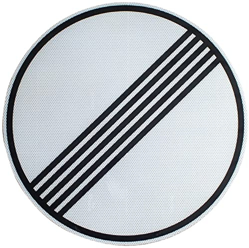 Original Verkehrsschild RA2 Nr. 282 Ende sämtlicher Geschwindigkeitsbegrenzungen 600 mm StVO RSA-21 RAL Straßenschild Baustellenschild Verkehrszeichen Verkehrsschilder Straßenschilder Schilder