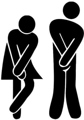 MagiDeal WC-Schilder für Männer und Frauen, 1 Paar, Identifikationssymbole, Badezimmer-Türschilder, Dekoration, Toilettentürschild für Büro, Restaurant, Schwarz