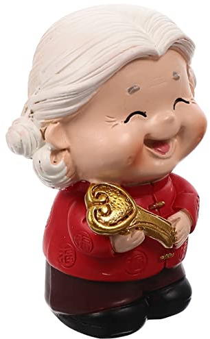 PRETYZOOM Traditionelle Chinesische Geburtstagskuchen-Dekoration Miniaturfigur Opa Dekorative Statue Für Kuchen Auto Oder Schreibtisch Vielseitige Figur Für Feiern Und Anlässe