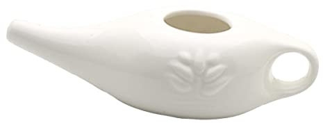 Barabesty Pentola in ceramica Neti da 250 ml per la pulizia del naso, durevole, a prova di perdite, per risciacquo nasale, lavaggio del naso, uomini e donne,