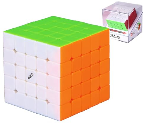 Speed ​​Cube, QY MS 5 x 5 Magnetisk Magisk Kub Rotera Snabb och Smidig Utan Klistermärke 3D-Pussel Snabbare Leksaker för Speed Cube Fans