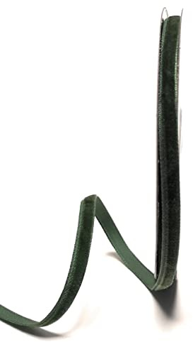 s.dekoda Dekoband Samt 10m x 7mm Grün Samtband Samtborte Schleifenband [D1244-111]