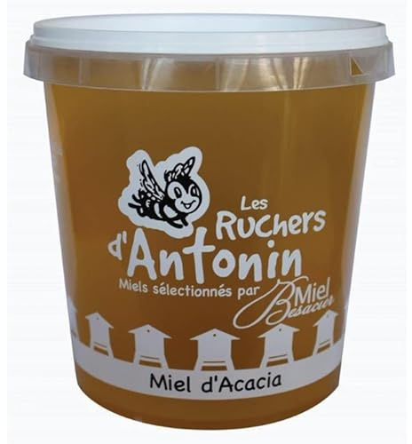 Miel Besacier Miel d'Acacia Biologique Antonin 1Kg - Miel pur et savoureux issu de l'agriculture biologique - Récolté artisanalement en France - Lot De 2 - Vendu Par Lot