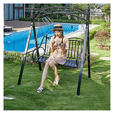 Terrassenschaukel Veranda Gleiter Hängematte Hängebank Stuhl, Outdoor Schaukelstühle für Erwachsene, Prinzessin Schaukelbett Gartenschaukel Hängematten Schaukelbank Geeignet für Terrasse, Garten