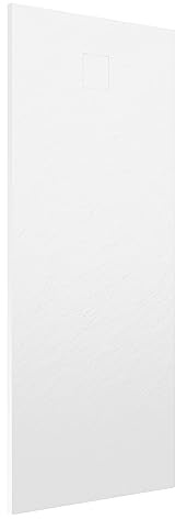 Piatto Doccia 90x150 cm Bianco Effetto Pietra Rettangolare in SMC Riducibile Samos