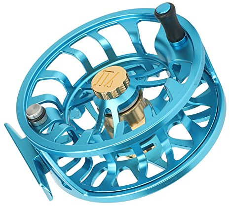 Aluminium-Fliegenrolle, 2+1BB CNC-gefräste wasserdichte Aluminiumlegierung 7/9 Flugrolle für das Meerwasserangeln (Blau)