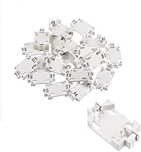 XYWHPGV 20Pcs 3 Terminals Horizontaler Münzknopf Batteriehalter Weiß für CR2032 CR2025(57e4b 59ca5 9593a aaaa1 9e7a9 b2d50