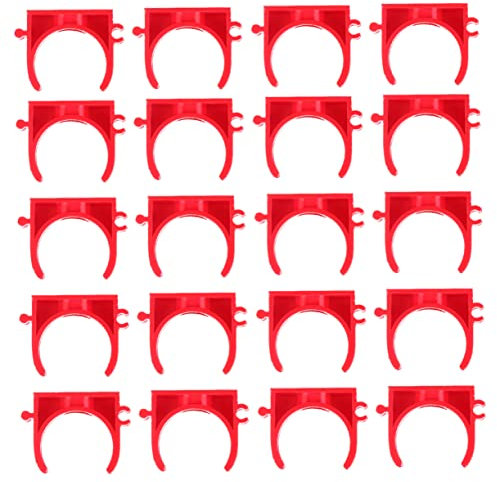 Homoyoyo U-Shaped PVC Pipe Clamps with Support Holder, 100pcs u Hook Cable Clips for Plumbing and Electrical Wire Management