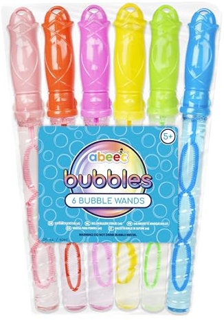 abeec 60ml Bubble Swords Pack Of 6 – Bubble Wands - Bubbles Party Bag Fillers - Kids Bubbles For Party Bags - Bubbles For Children Multipack - Outdoor Toys For Kids