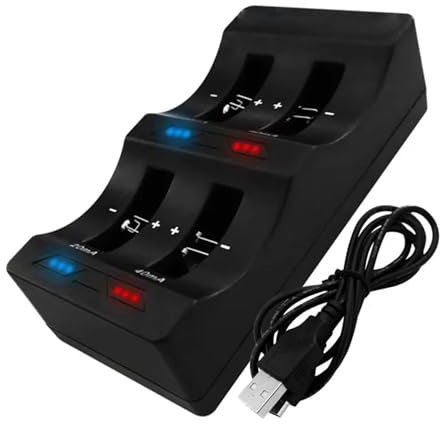 BenjiPower - Chargeur de Piles Plates/Boutons Universel à 4 emplacements (LIR2032, LIR2025, LIR2016, LIR1632, LIR1620, LIR2477, LIR2430, LIR2440, LIR2450, LIR2466)