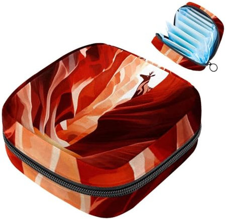 Perioden-Tasche, Aufbewahrungstasche für Damenbinden, Wüstenabenteuer, Landschaft, Berge, Tampon-Tasche für Geldbörse