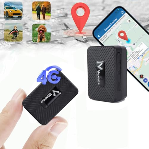 WINNES 4G Localizador GPS para Moto, Bicicleta y Coche - Rastreador con Posicionamiento Preciso, Historial Largo Plazo, Desplazamiento y Alarma, App Gratuito