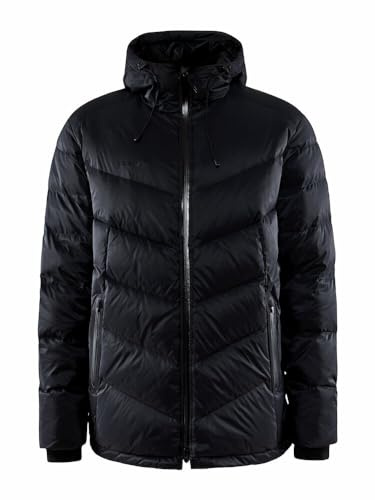 Craft ADV EXPLORE DOWN JACKET | Herrdunjacka M | svart | justerbar huva och hög krage | vattenavvisande vinterjacka män | vindtät dunparkas män vinter