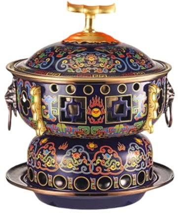Authentische Alte Peking-Kupfer-Hot-Pot-Chafing-Dishes, Einzelperson, Kleiner Kupfertopf, Chinesischer Traditioneller Cloisonne-Hot-Pot, Küchen-Kochgeschirr-Werkzeuge