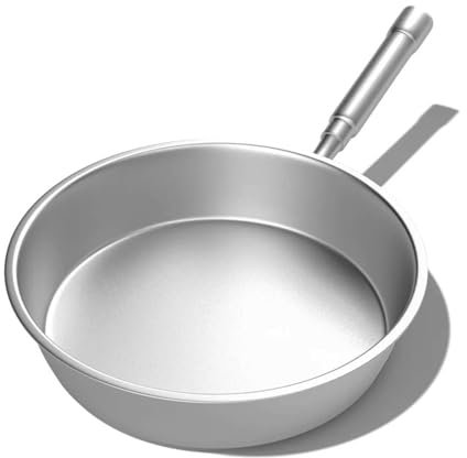SnamicE Padella in Titanio Puro, Padella in Titanio Puro da 28 cm Padella in Titanio al 99,7% Non Rivestita Antiaderente a Fondo Piatto per Pentole da Cucina Domestica