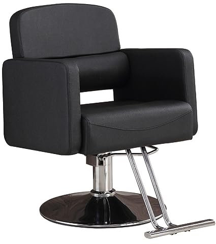 WKXTECZT Friseurstuhl Für Den Salon, 360 Grad Drehbarer Friseurstuhl Mit Fußstütze, Verstellbarer Hydraulischer Rasier- Und Stylingstuhl Aus PVC-Leder Für Das Beauty Spa