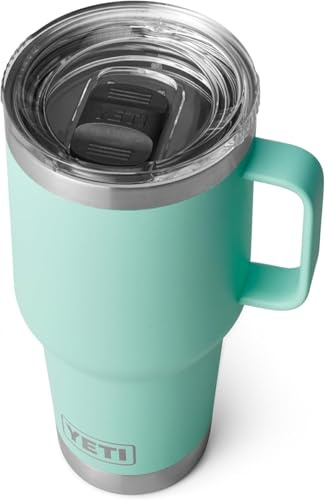 YETI Rambler Travel Mug, Stainless Steel Vacuum Insulated Mug with Stronghold Lid, Seafoam, 30 oz (887 ml)