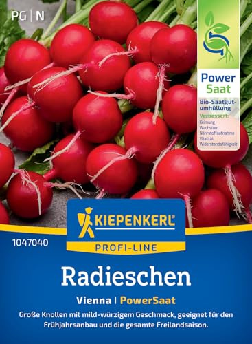Kiepenkerl Radieschensamen Vienna 1047040, Gemüsesaat | Mild-würziger Geschmack, Inhalt für 6-8 laufende Meter, Saagut, schossfest, Ernte ab Ende