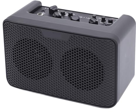 Funien Ampli Combo Guitare 10 W, Mini Amplificateur Portable avec Effets de Retard et Entrée AUX pour la Pratique et la Performance, adapté pour la Performance, Construit pour