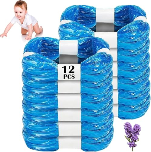 CIOXSOIO 20 Piezas Recambios Contenedor de Pañales, 4.5M Bolsa de Relleno para Papelera Pañales Bebe, Anti-Olor Engrosada, Compatible con Angelcare, Tommee Tippee, LitterLocker