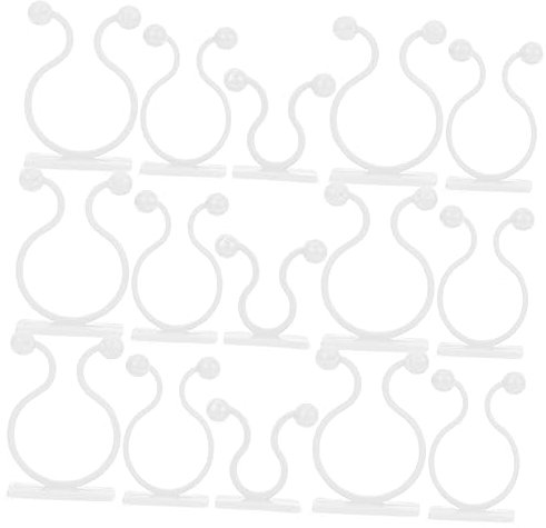 VANZACK 90 Stück Klebeclips für Kletterpflanzen Pflanzenhalter aus Kunststoff Weiß Leicht Anzubringen und Stabil für Wand und Rankpflanzen