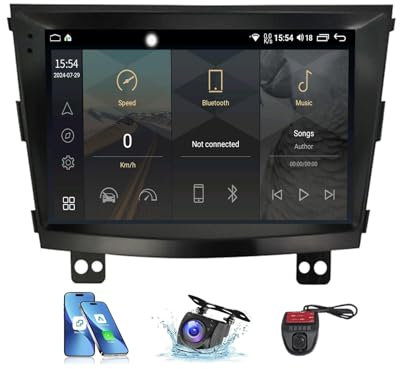 Android 13 Car Stereo for SsangYong Tivoli 2015-2019 Support FM RDS DAB+ Car Radio 9 QLED Touched GPS Navigation Built-in DSP Bluetooth CarPlay 4G LTE SWC +Camera DVR(NF-1)