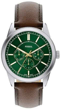 Fossil Pearson Klocka för Herr, Kvarts Multifunktions Urverk med armband i rostfritt stål eller läder