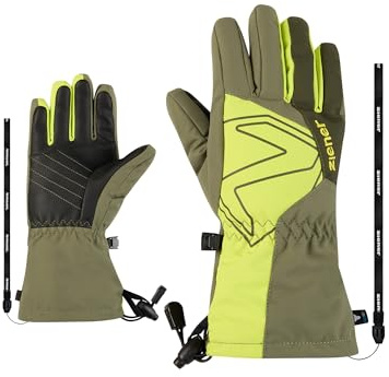 Ziener Laval-Z Gants de Ski/Sports d'hiver pour Enfant en Laine imperméables Extra Chauds Vert Mousse Taille 5,5