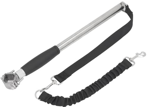 Yctze Ausziehbare Hunde-Fahrradleine mit Edelstahl-Design – Handtrainer Zum Joggen, Training und Radfahren mit Elastischem Band