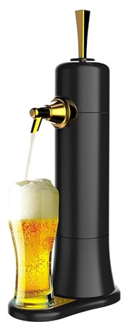 Vynetra Máquina dispensadora de cerveza de espuma profesional con ABS y construcción de silicona, adecuada para amantes de las vacaciones, regalo de latas y botellas espumador