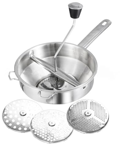 Toyvian Moulin à Légumes Inox Multifonction pour Fruits et Légumes Mélangeur Alimentaire Facile à Nettoyer Ustensile de Cuisine Pratique