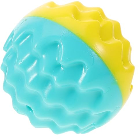 POPETPOP Interactive Dog Ball Launcher Toy with Teething Chew Ball, Small Lake Blue Pet Fetch Toy for Outdoor Training and Puppy Dental Care