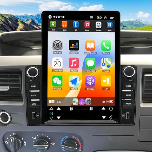 Car Stereo for Ford Transit Mk7 2007-2013 Car Radio 10in CarPlay Wireless | Double Din Android Wireless Carplay Android Auto Support Bluetooth/GPS/WiFi/Backup Camera/SWC/FM/Mirror Link/IPS Touch Screen