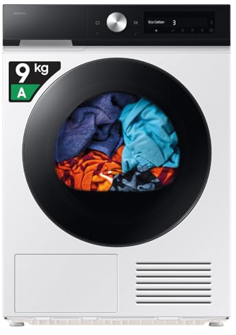 Samsung Asciugatrice Bespoke AI F-DT90DB78GE3M, 9 kg, Pompa di Calore, Wifi, QuickDrive, AI Dry, Sensore Optimal Dry, Display AI Control, 3 Mesi Garanzia Extra, Carica Frontale, 60L x 85H x 60P cm