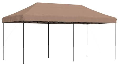 HOMELEN Tenda pieghevole pop-up, marrone, 580 x 292 x 315 cm, in tessuto Oxford, rivestimento in PVC, in acciaio verniciato a polvere, per eventi all'aperto, matrimoni, feste