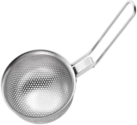 Colino per Zuppa | Schiumarola Manuale in Acciaio Inossidabile | Setaccio a Maglia Fine - Per Brodo e Friggitrice Salse Frittura Alimenti Schiuma Preparare Burro