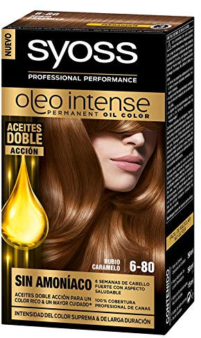 SYOSS - Oleo Intense Dauerhafte Färbung Ohne Ammoniak - Ton 6.80 Karamellblond - 2 Stück