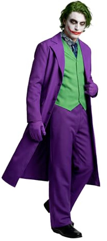 Funidelia Costume Ufficiale di Joker Il Cavaliere Oscuro per Uomo, Tenuta da Joker per adulto, Costumi per Halloween e Carnevale – Taglia M