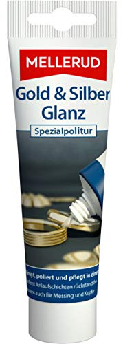 MELLERUD Gold & Silber Glanz Spezialpolitur | 1 x 75 ml | Wirkungsvolle Politur-Paste gegen Schmutz, Fett, Ablagerungen und vieles Mehr auf Edelmetallen